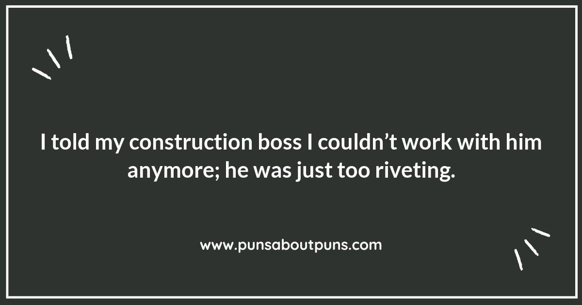 Nailing the Joke: Top Construction Worker Puns to Drive You Wild