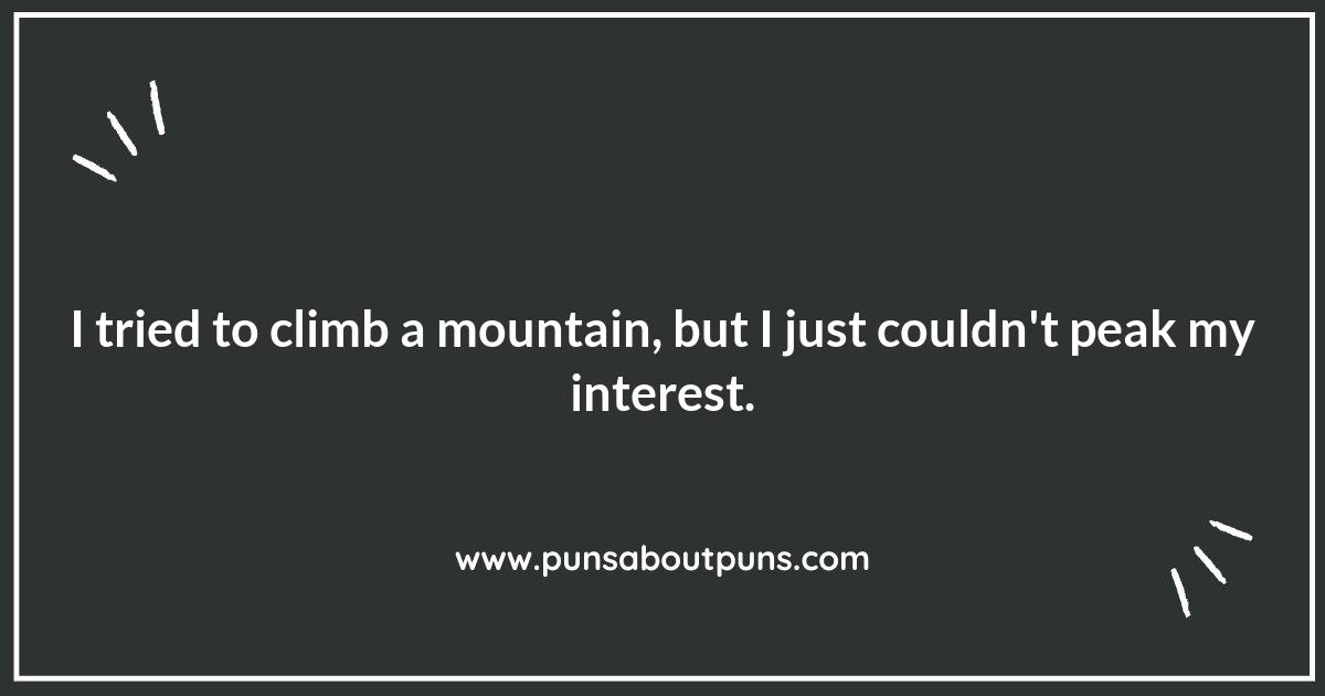 Trail Mix of Humor: A Collection of Witty Mountain Puns