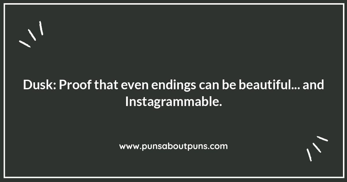 Dusk Puns for Instagram: Captioning the Golden Hour