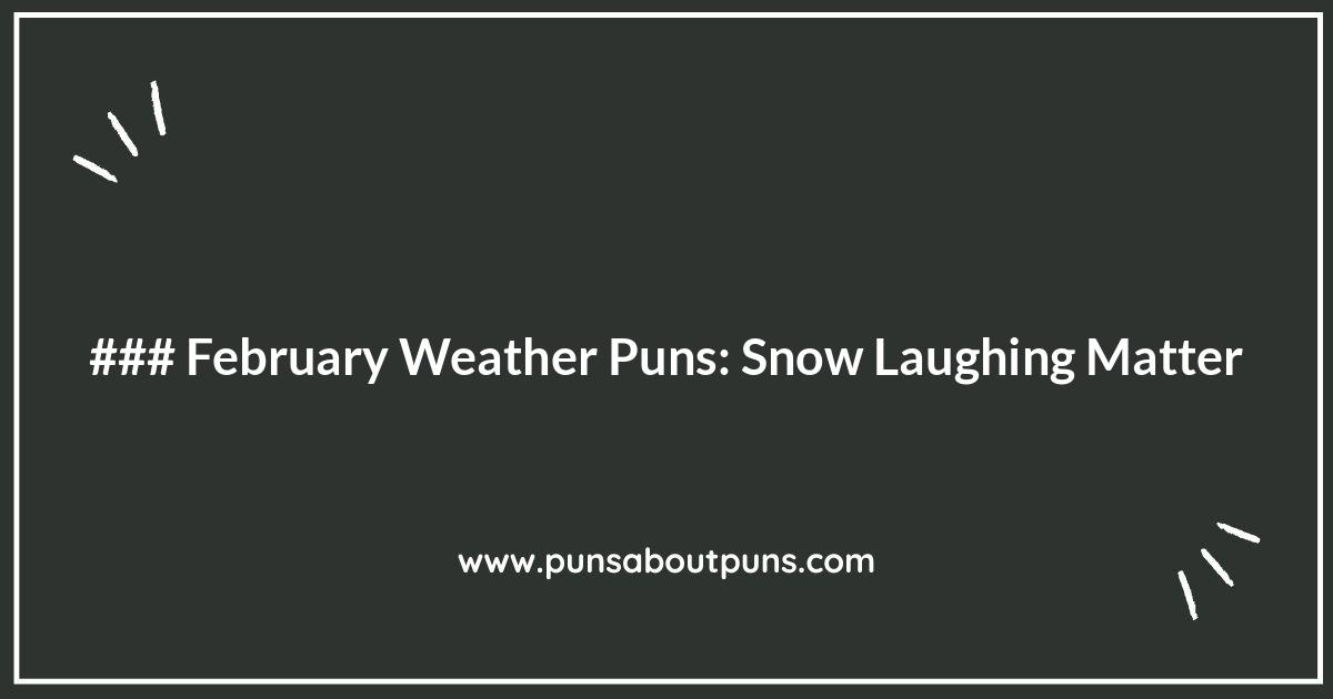 February Weather Puns: Snow Laughing Matter