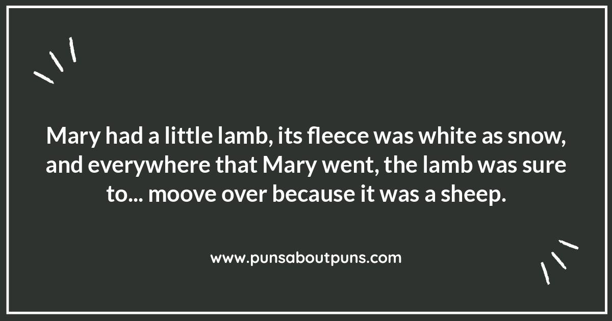 Mary Had a Little Lamb Puns: Nursery Rhyme Reimagined with Rib-Tickling Humor