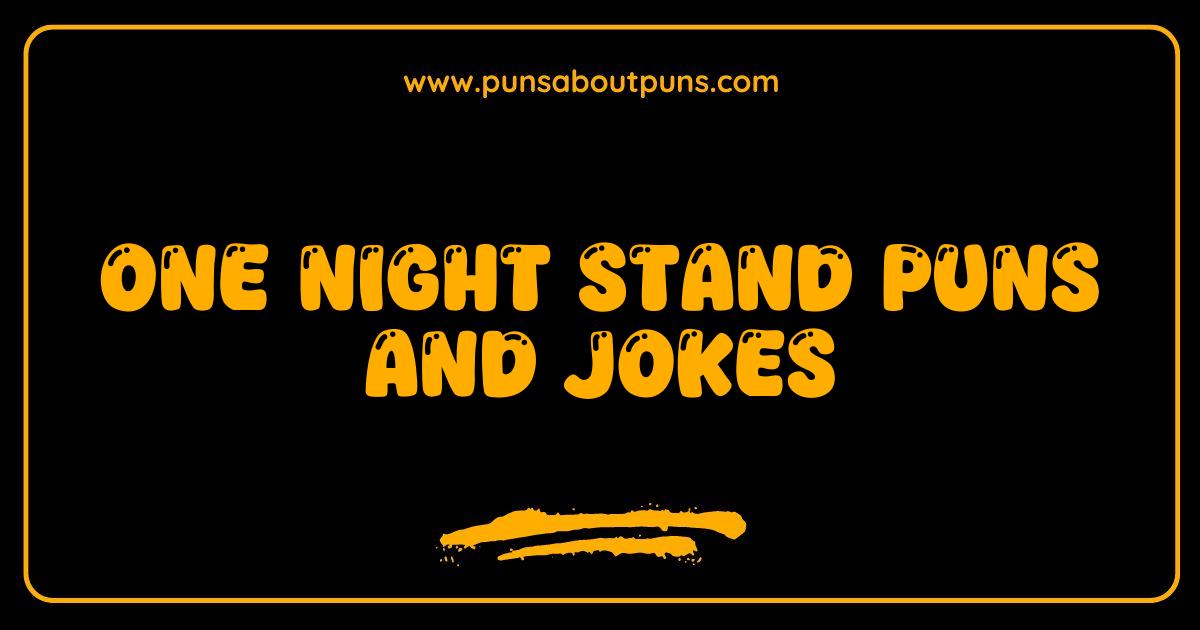Best One Night Stand Puns Jokes Guaranteed to Get You Laid Laughing